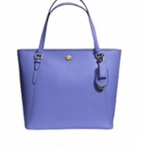 COACH LEATHER ZIP TOP TOTE